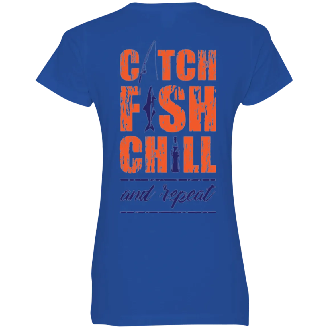 CATCH FISH CHILL & REPEAT Jersey Tee