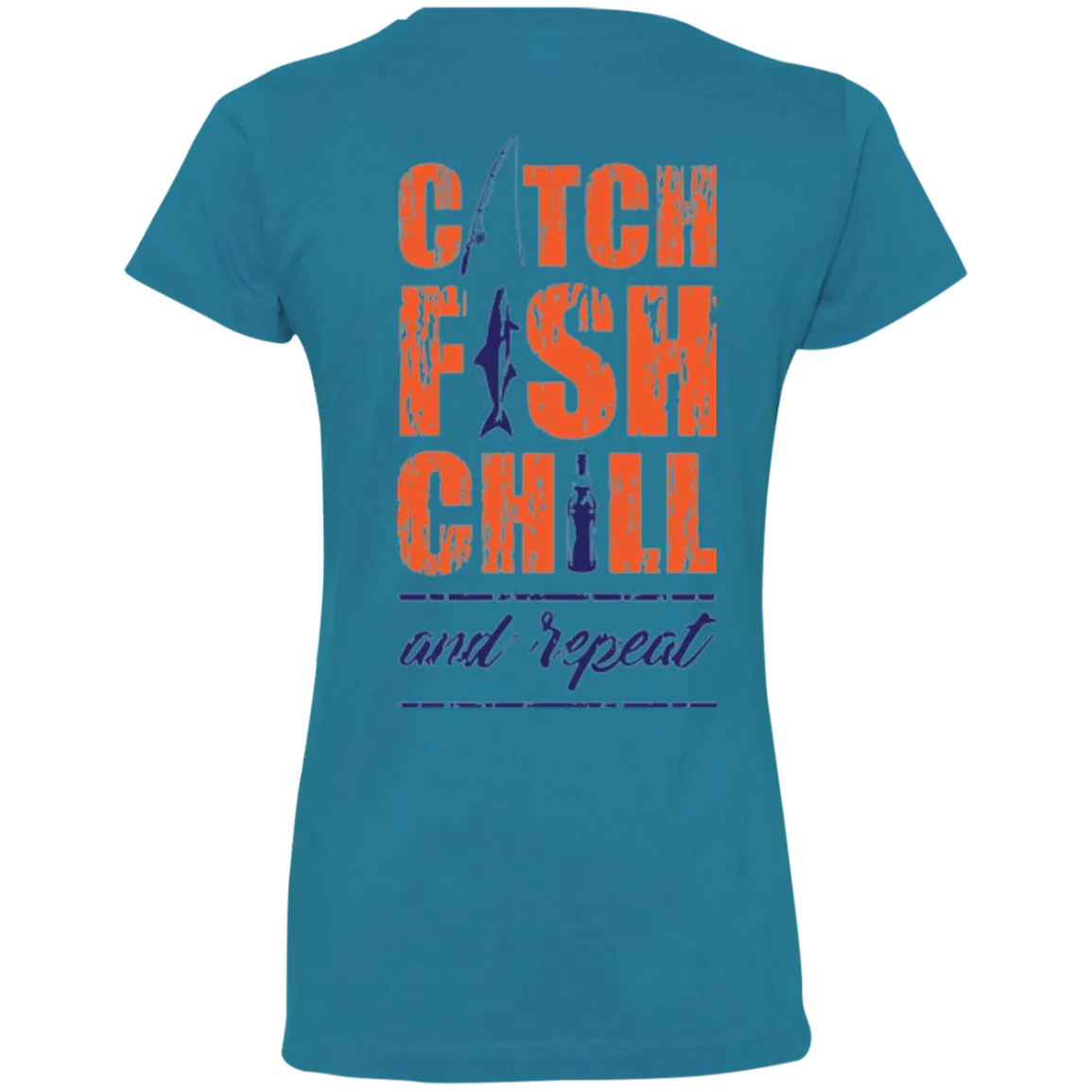 CATCH FISH CHILL & REPEAT Jersey Tee