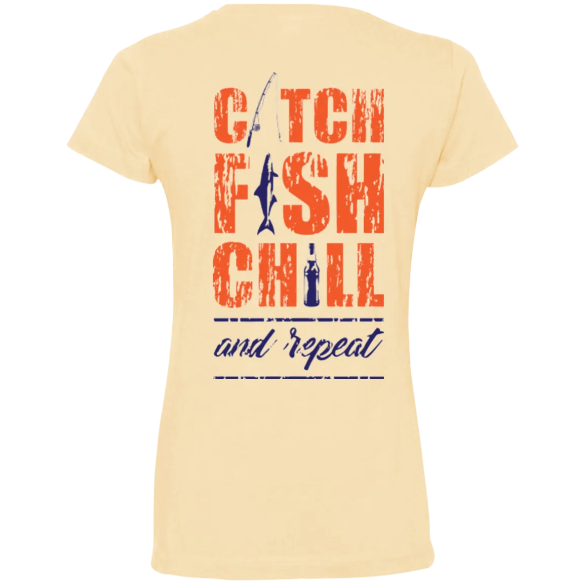 CATCH FISH CHILL & REPEAT Jersey Tee