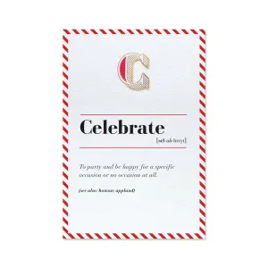 C/Celebrate Pin Badge and Card