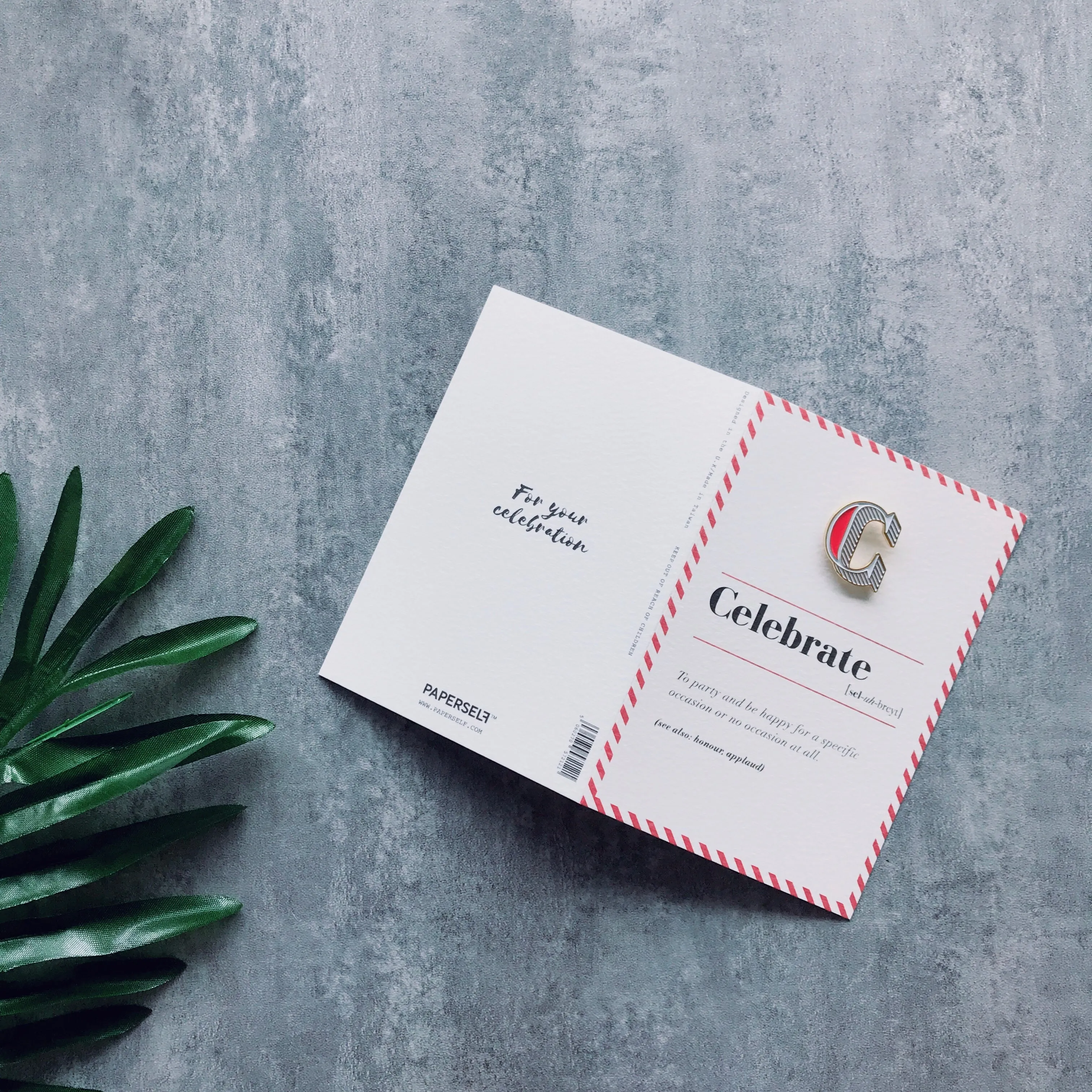 C/Celebrate Pin Badge and Card
