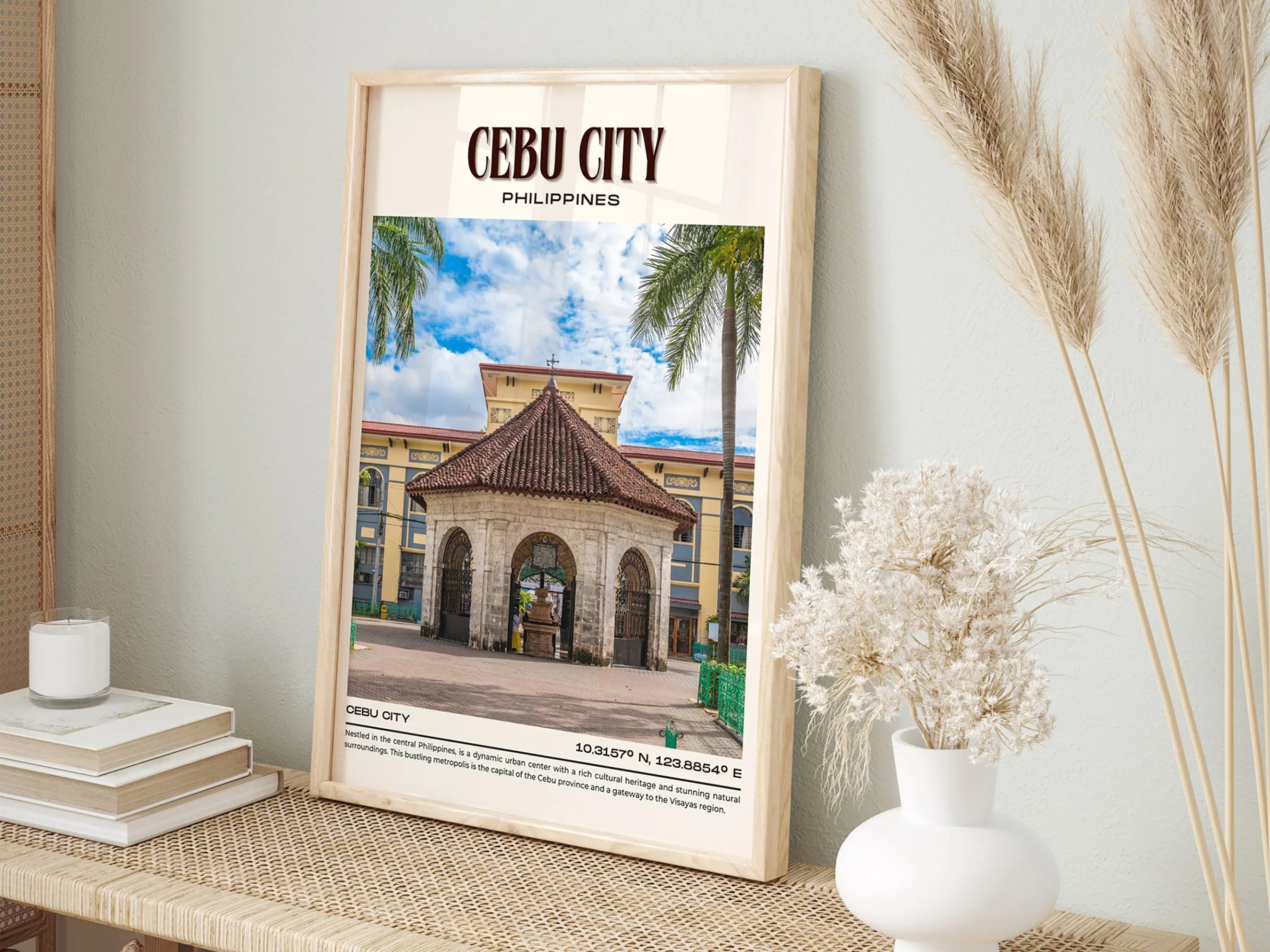 Cebu City Vintage Wall Art, Philippines