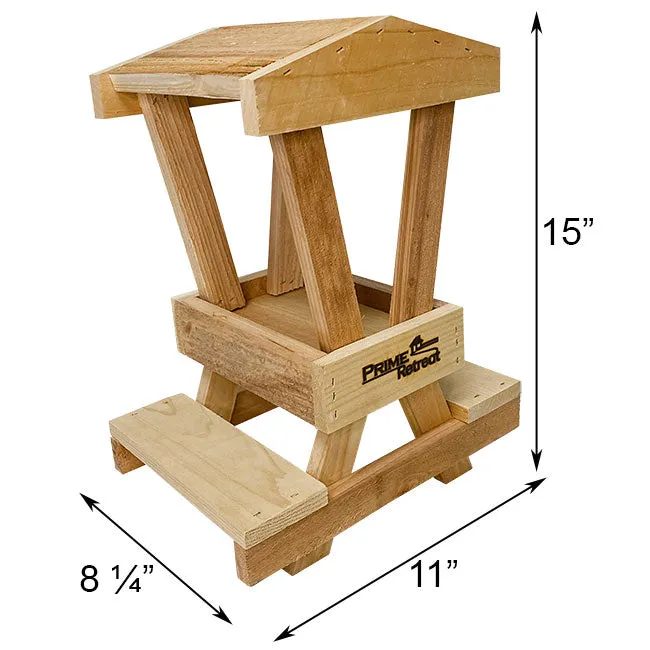 Cedar Picnic Table Squirrel Feeder