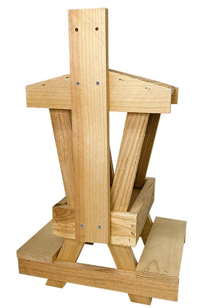 Cedar Picnic Table Squirrel Feeder