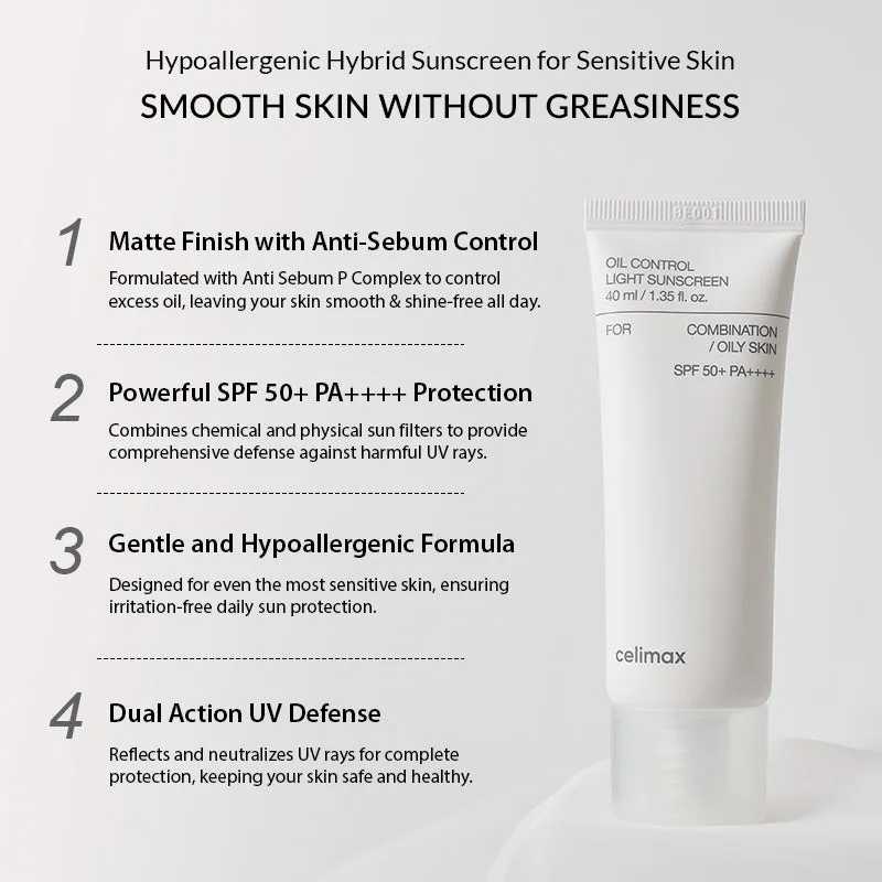 Celimax Oil Control Light Sunscreen - 40ml