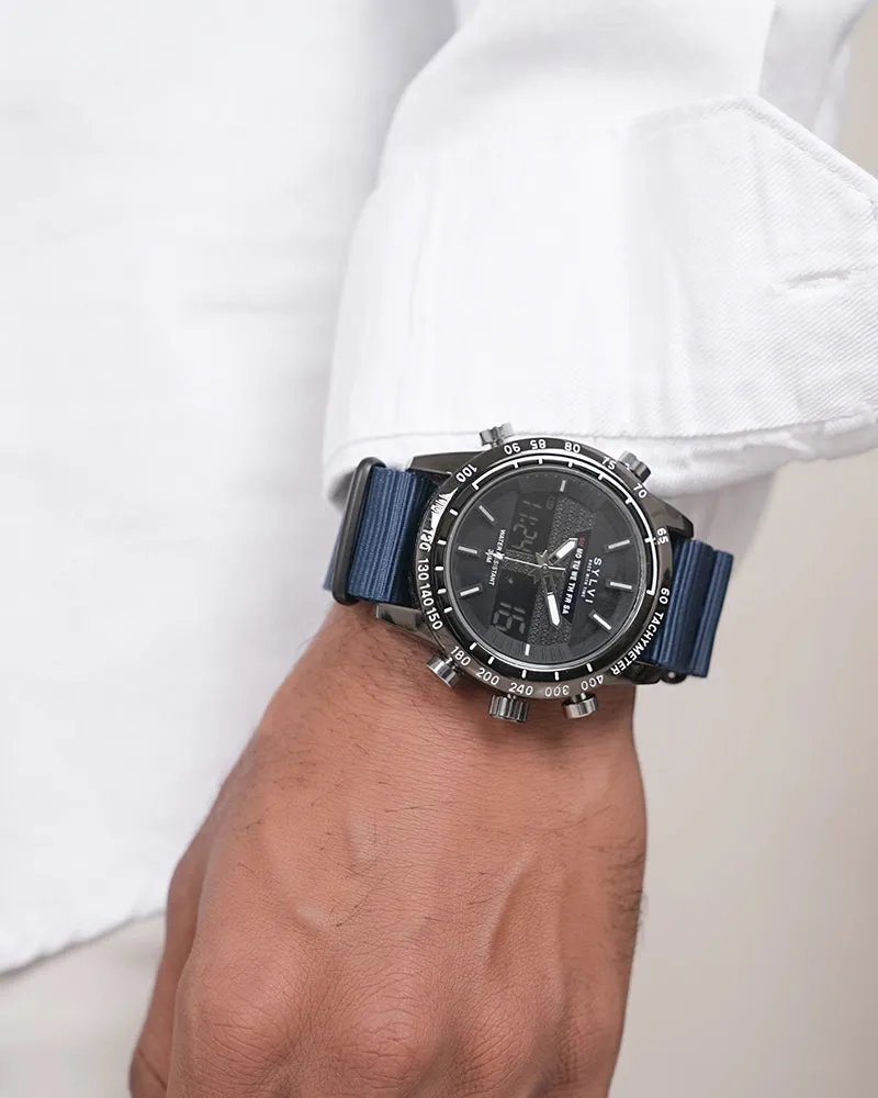 Certified Imperfect Hawk Black Navy Blue Nylon