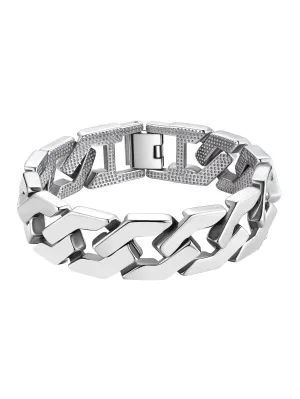 ChainsPro Men Cuban Link Bracelet, 316L Stainless Steel Mens Jewelry Gift, 16mm Width, 7.5"-9"