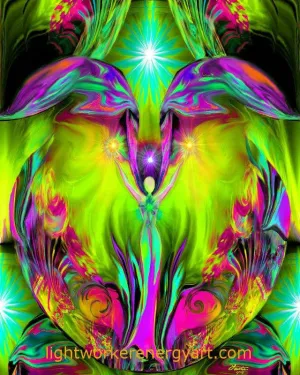 Chakra Angel Healing Energy Art Print  "Inspiration"