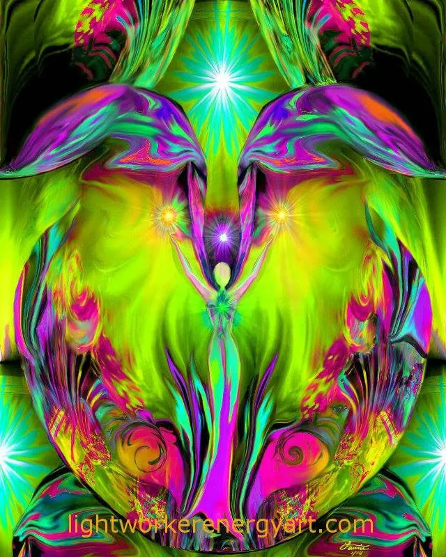 Chakra Angel Healing Energy Art Print  "Inspiration"