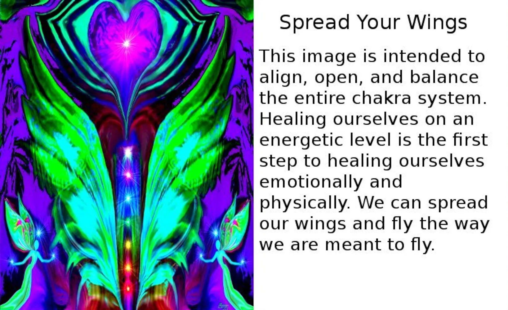 Chakra Angel Wings Necklace, Metaphysical Wearable Art Pendant - "Spread Your Wings"