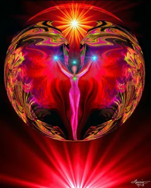 Chakra Art Energy Healing Reiki Angel Wall Decor "Primal Healing"