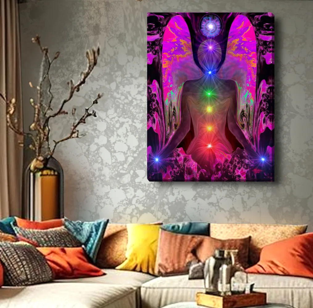 Chakra Art Print, Metaphysical Artwork by Primal Painter - "Balance Within Chaos"
