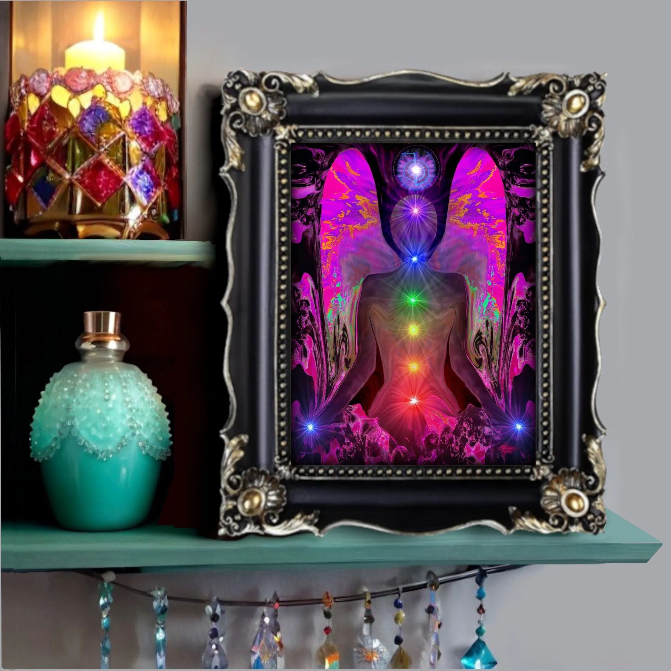Chakra Art Print, Metaphysical Artwork by Primal Painter - "Balance Within Chaos"