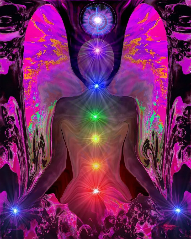 Chakra Art Print, Metaphysical Artwork by Primal Painter - "Balance Within Chaos"