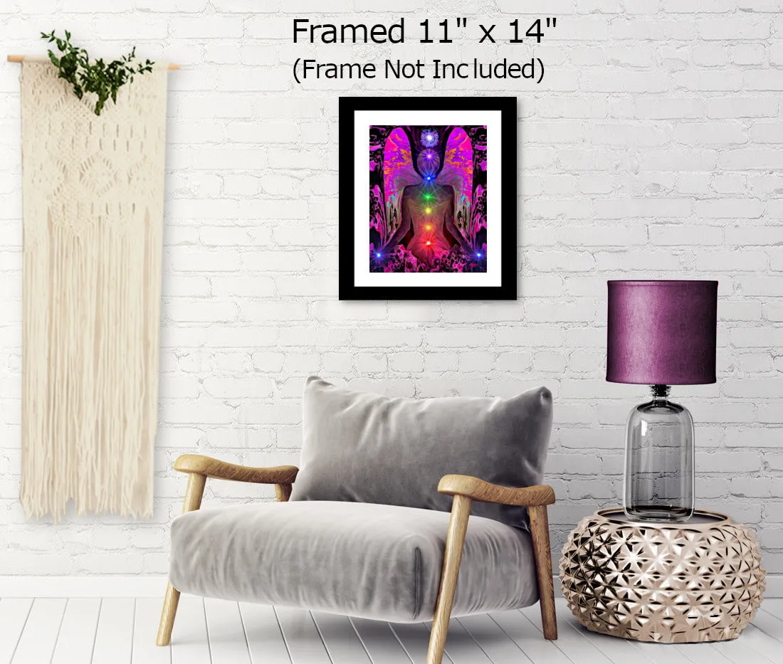 Chakra Art Print, Metaphysical Artwork by Primal Painter - "Balance Within Chaos"