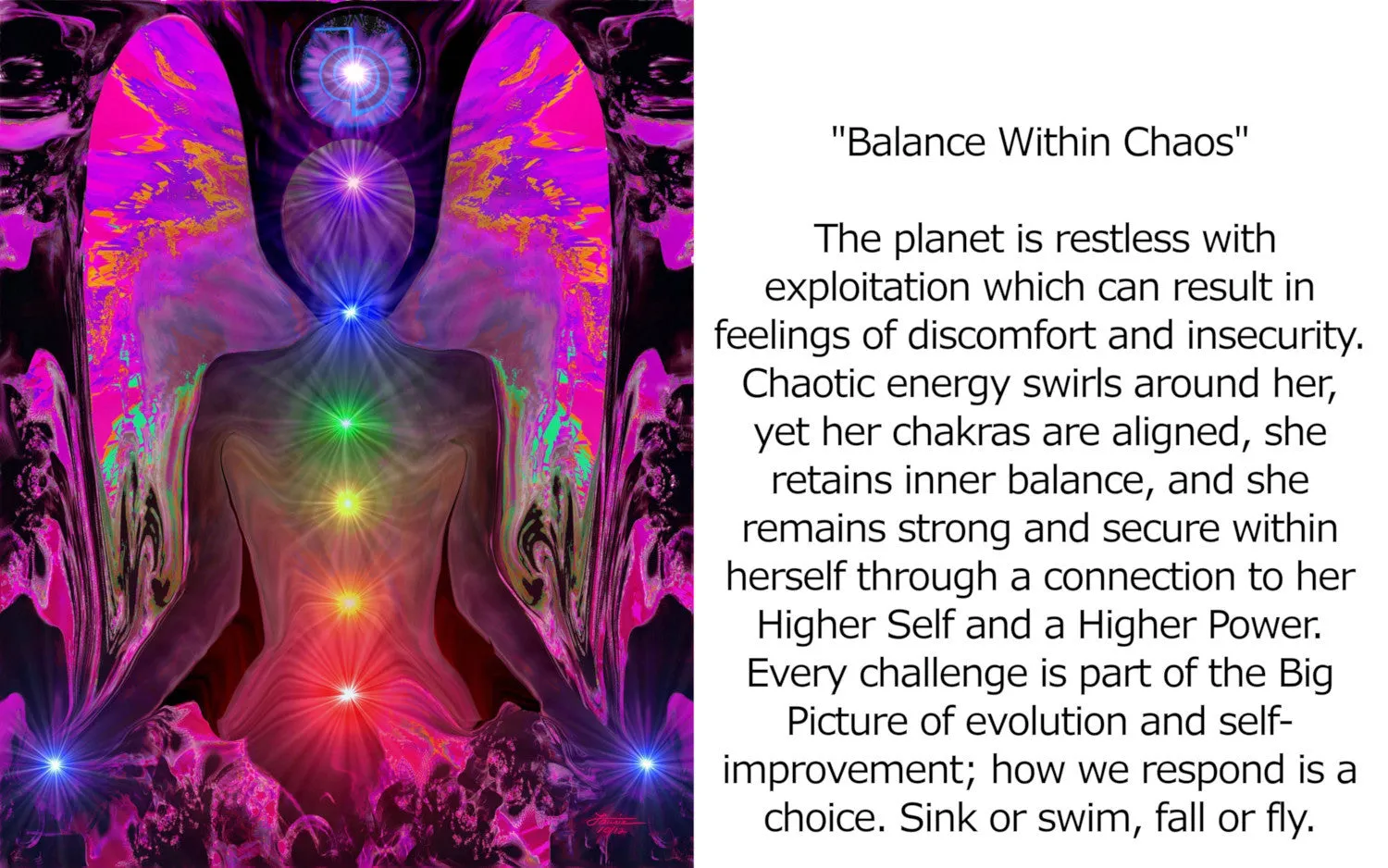 Chakra Art Print, Metaphysical Artwork by Primal Painter - "Balance Within Chaos"