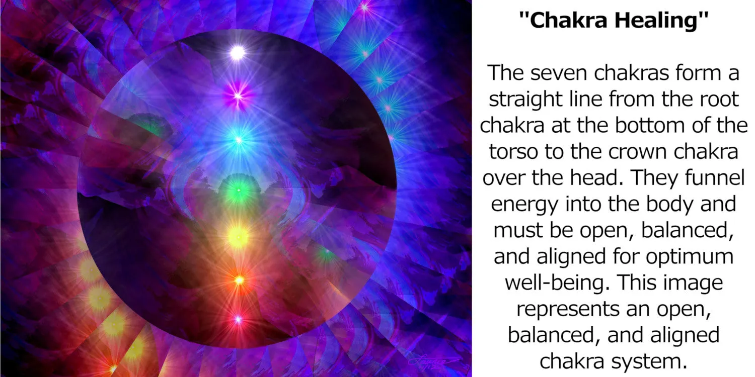 Chakra Art Rainbow Necklace, Metaphysical Artwork - "Chakra Healing"