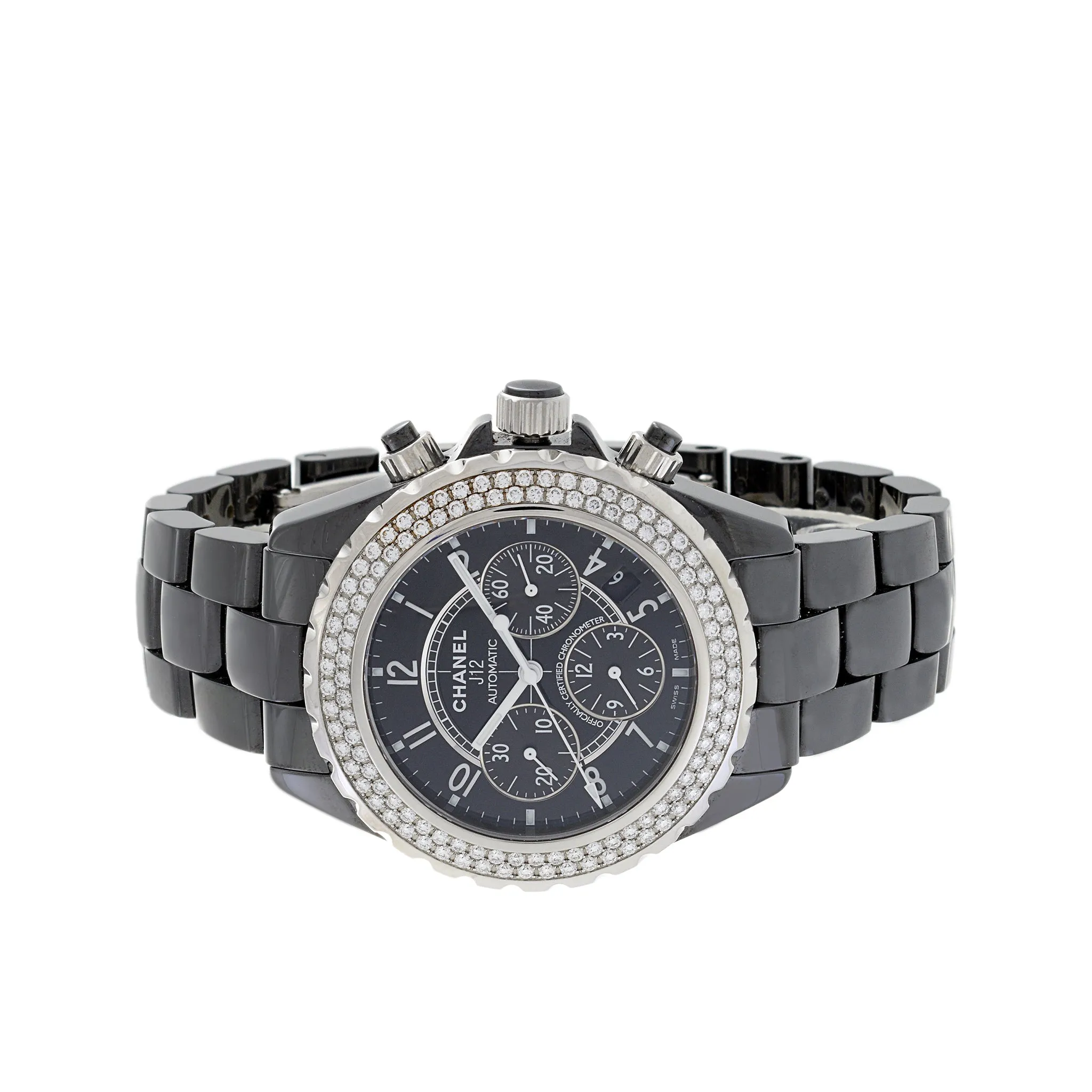Chanel J12 Black Ceramic Chronograph Reference H1009