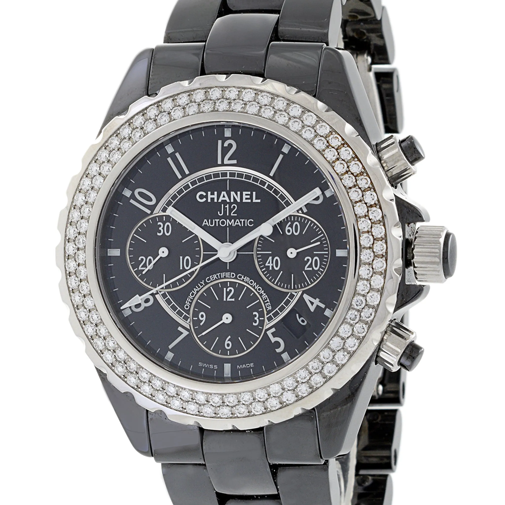 Chanel J12 Black Ceramic Chronograph Reference H1009