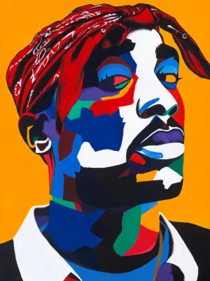 Chang3d Man - 2pac Portrait Art - Limited Edition Giclee Art Print & Wall Decor - Vakseen Art