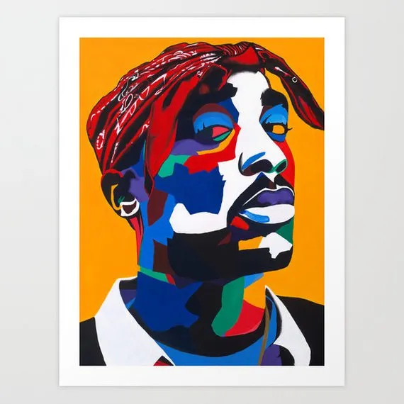 Chang3d Man - 2pac Portrait Art - Limited Edition Giclee Art Print & Wall Decor - Vakseen Art