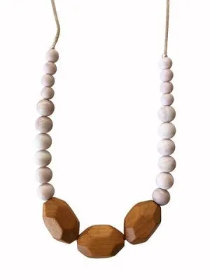 Chewable Charm - Teething Necklace - The Austin (Rose Quartz)