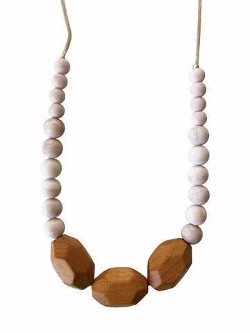 Chewable Charm - Teething Necklace - The Austin (Rose Quartz)