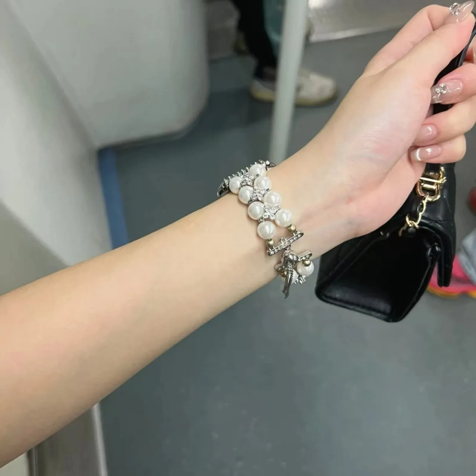 Chic Elegance Pearl Crystal Band for Apple watch
