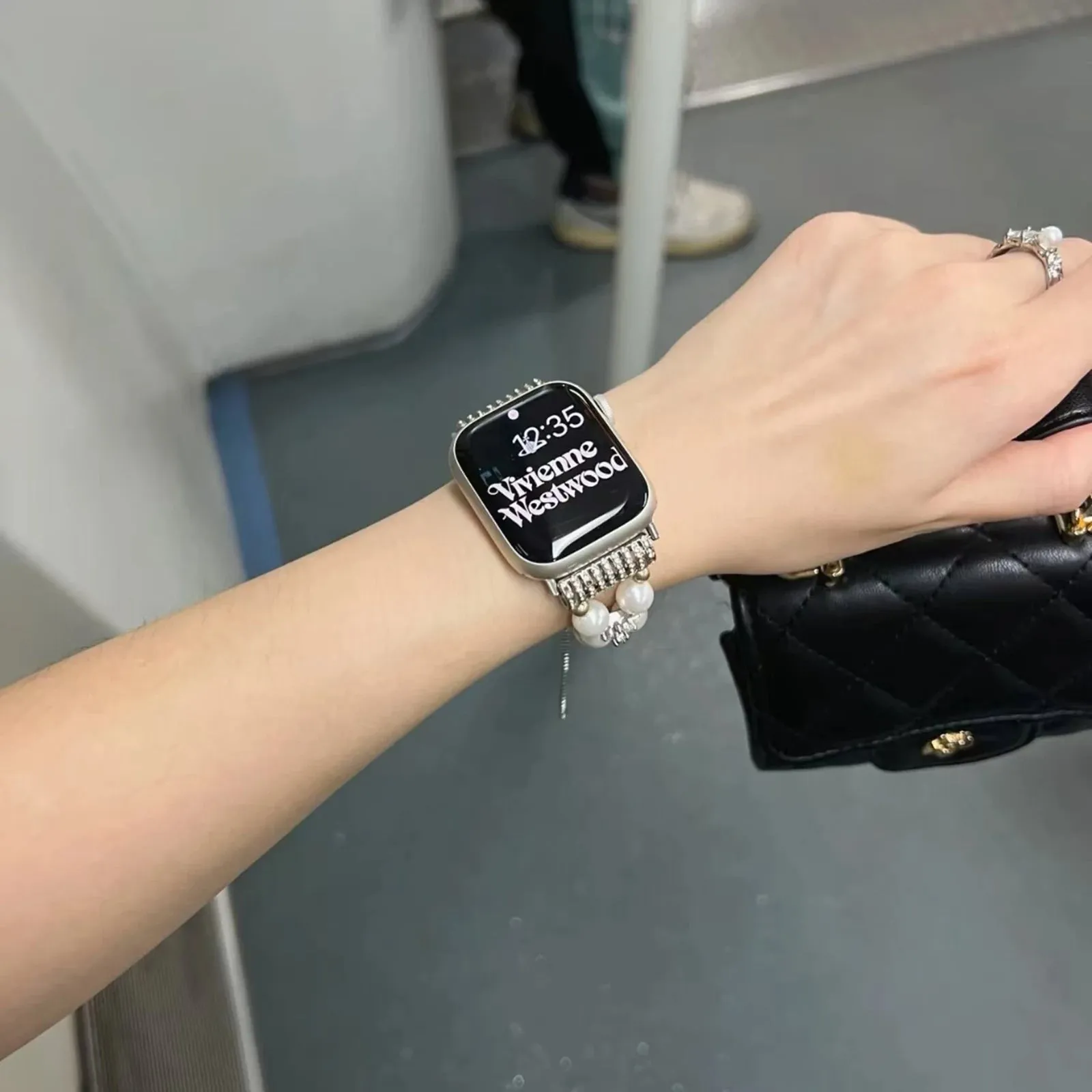 Chic Elegance Pearl Crystal Band for Apple watch