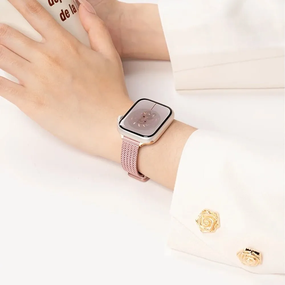 Chic Ultra-Thin Stainless Steel Apple Watch Band for Women