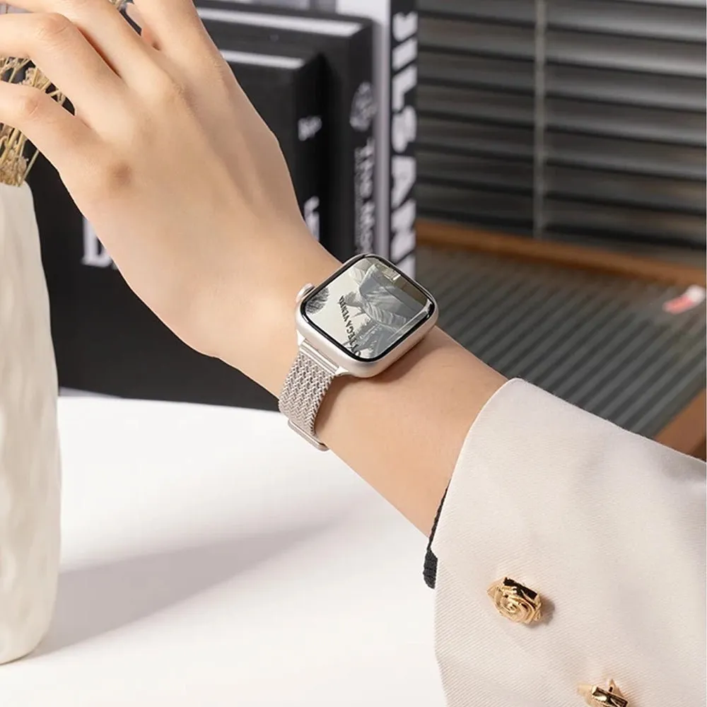 Chic Ultra-Thin Stainless Steel Apple Watch Band for Women