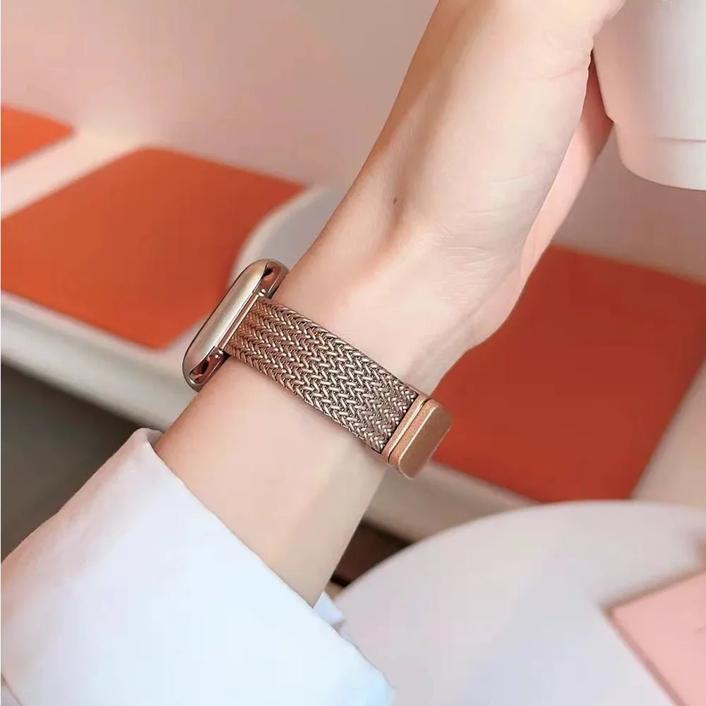 Chic Ultra-Thin Stainless Steel Apple Watch Band for Women