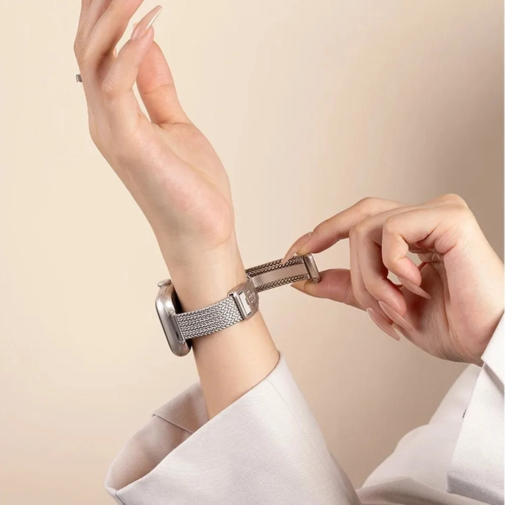 Chic Ultra-Thin Stainless Steel Apple Watch Band for Women