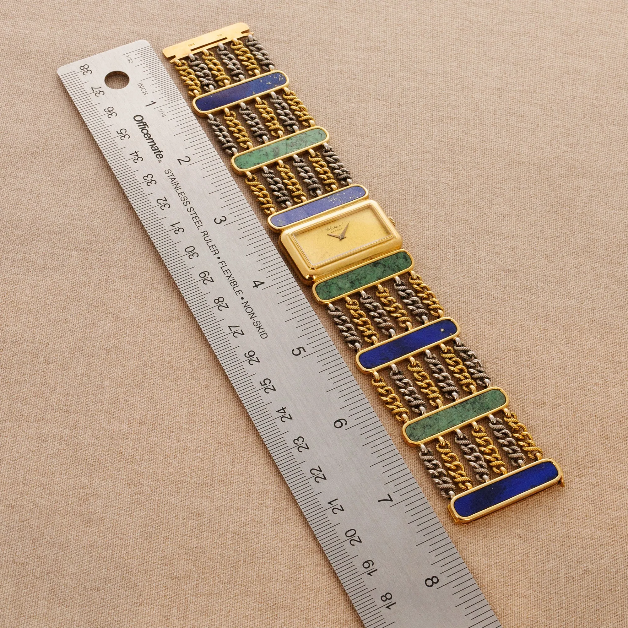 Chopard Yellow Gold Lapis & Nephrite Watch