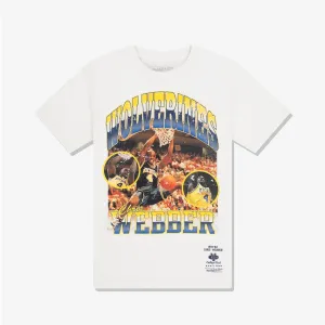 Chris Webber Michigan Wolverines Dunk NCAA Tee - Vintage White