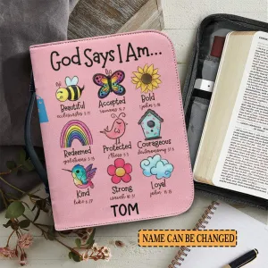 Christianartbag Bible Cover for Children, GOD Says I Am Bible Cover for Children, Cute Animal Bible Cover, Personalized Bible Cover, Bible Cover For Kids, Christian Gifts for Kids, CABCK01191023