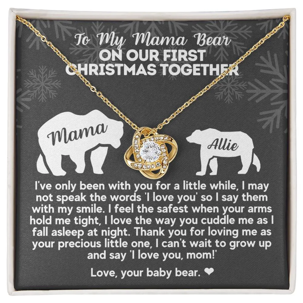Christmas For New mama bear love knot