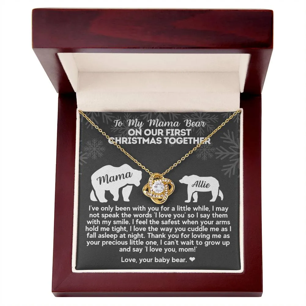 Christmas For New mama bear love knot