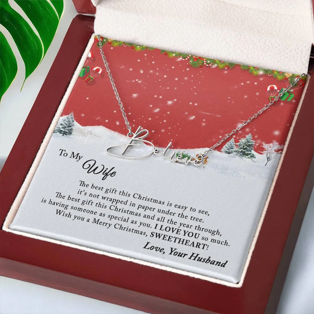 Christmas Gift for Wife, First Married Christmas Gift, Christmas Gift Necklace, Best Christmas Gift For Wife, Romantic Gifts For Her