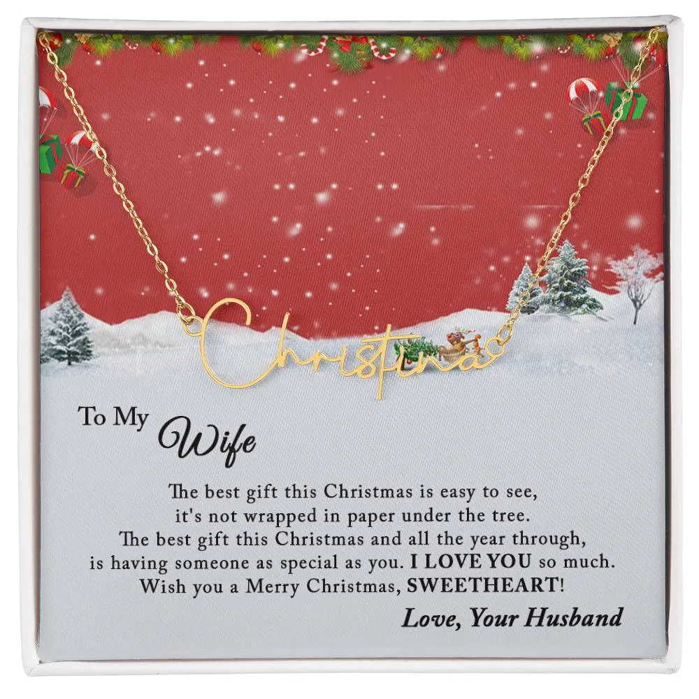 Christmas Gift for Wife, First Married Christmas Gift, Christmas Gift Necklace, Best Christmas Gift For Wife, Romantic Gifts For Her