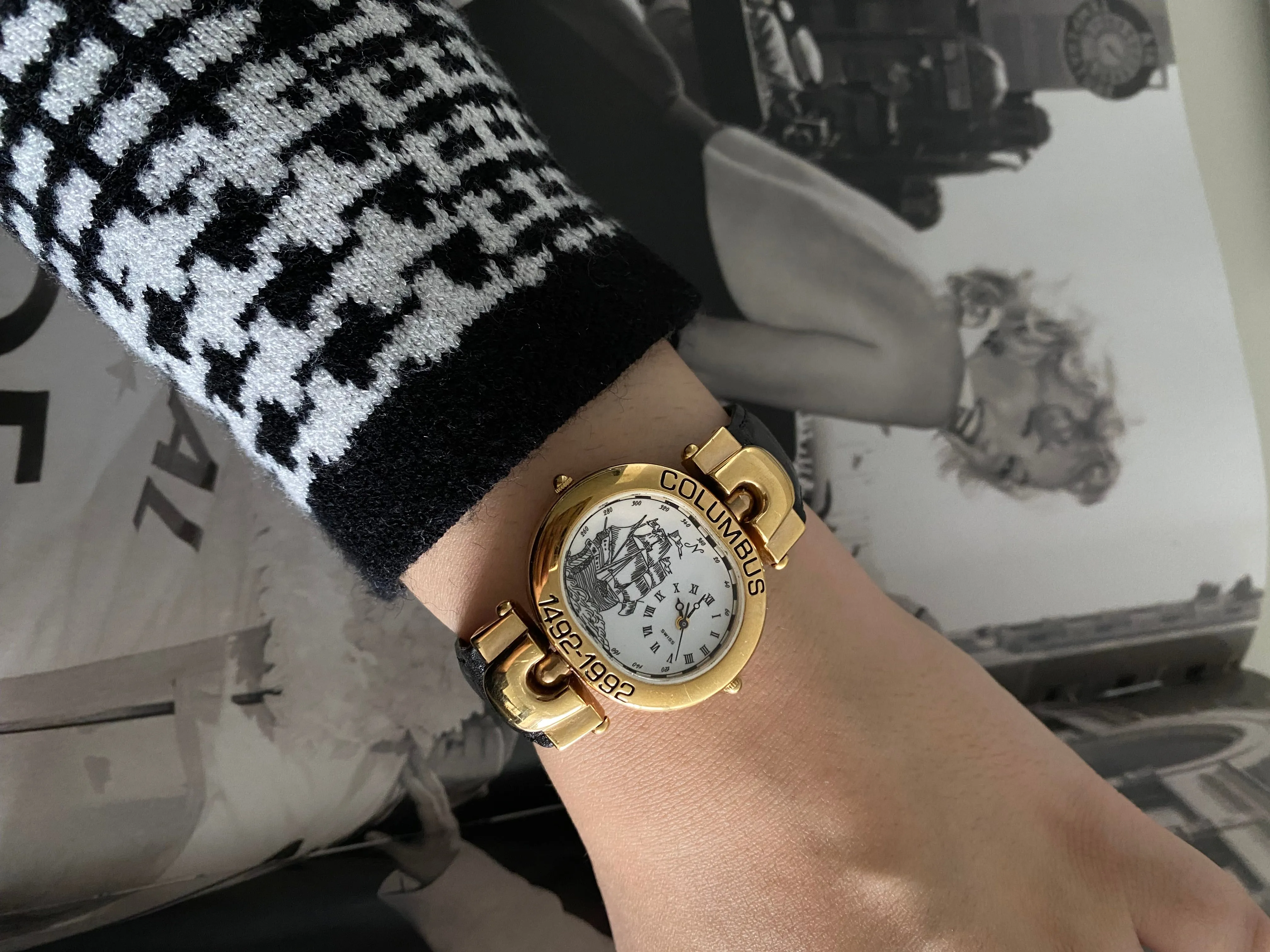 Christopher Columbus 500th Anniversary Dual Dial Flip Watch from 1992