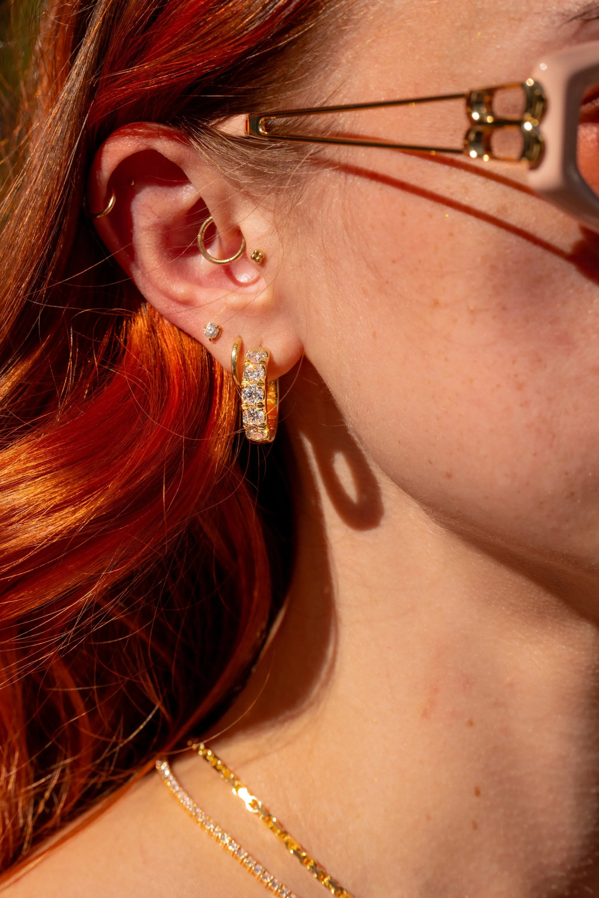 Chunky Pavé Hoops