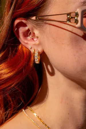 Chunky Pavé Hoops