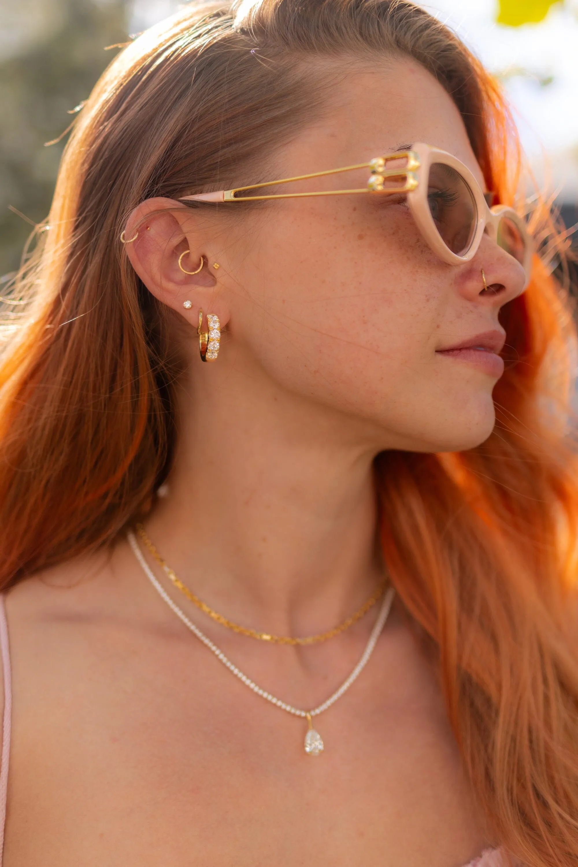 Chunky Pavé Hoops