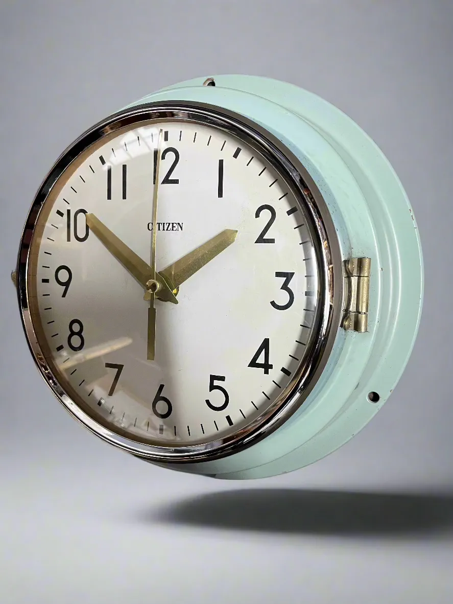 Citizen Maritime Vintage Wall Clock Original Green Marine Salvage