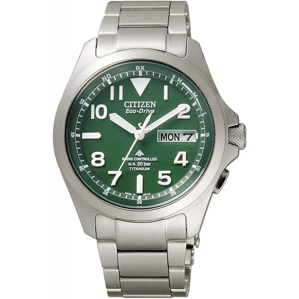 CITIZEN PROMASTER PMD56-2951 LAND Eco Drive Solar Powered Radio Men's Watch