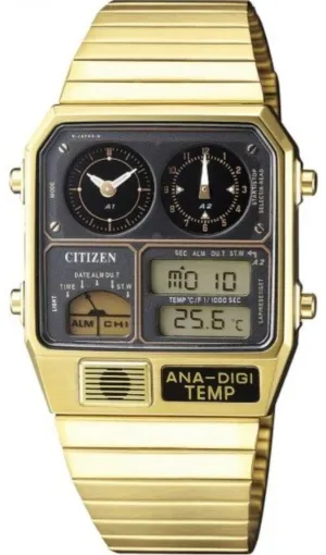 Citizen Retro Analog-Digital Temperature Display ANA-DIGI-Temp Gold JG2008-81E