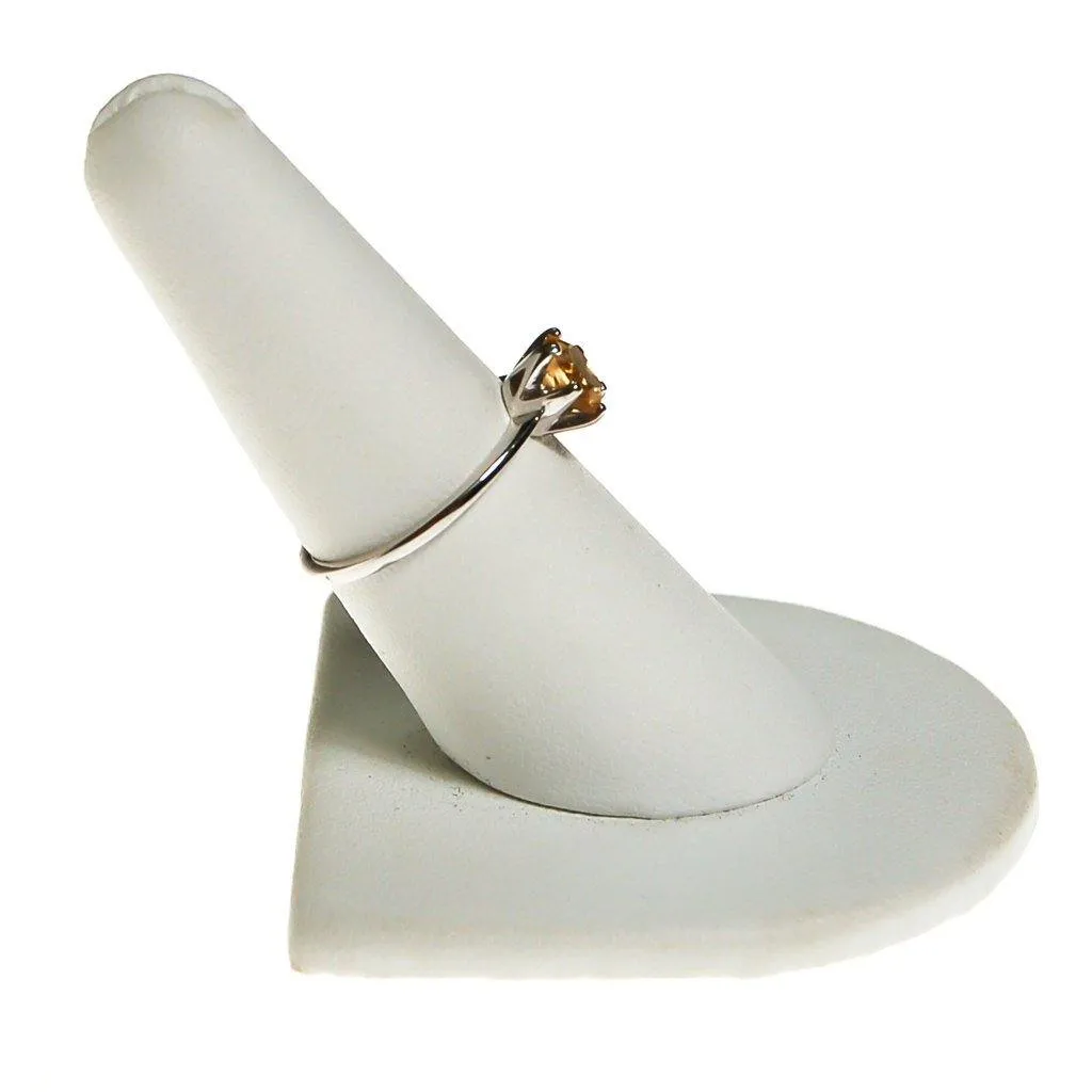 Citrine Solitaire Ring Set in Sterling Silver