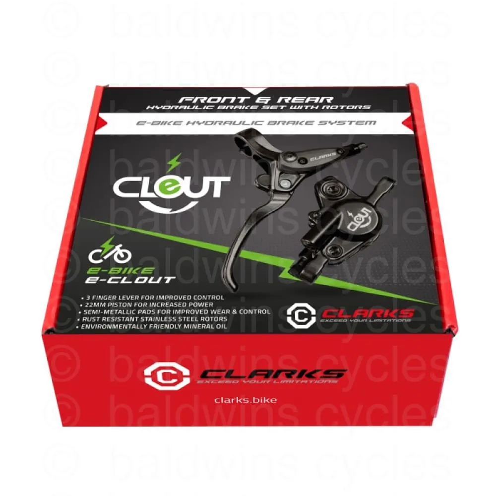 Clarks E-Clout Hydraulic 180/160 E-Brake Disc Brakeset