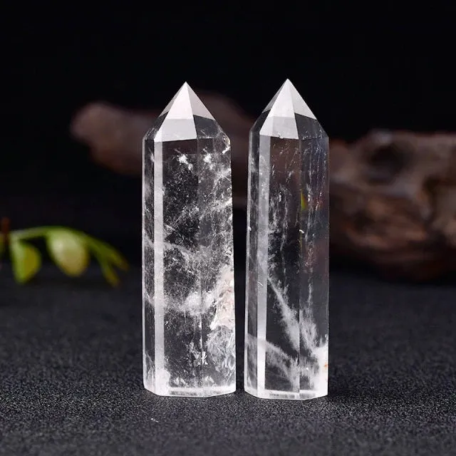 Clear Quartz Crystals Point Wand